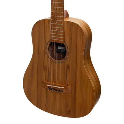 Martinez MZP-BT2-JTK Babe Traveller Acoustic-Electric Guitar Natural Jati-Teakwood 6 String — view 4