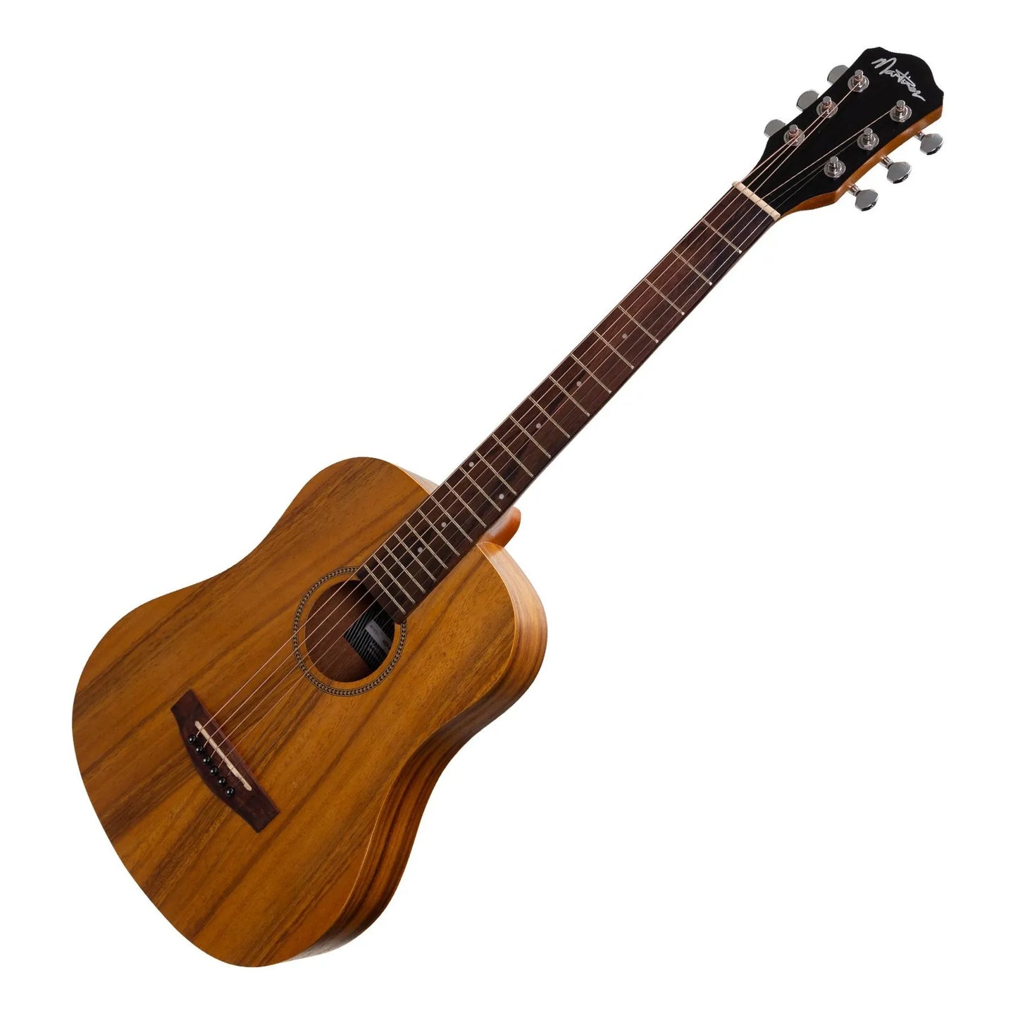 Martinez MZP-BT2-KOA Acoustic-Electric Babe Traveller Guitar Natural Koa 6-String Dreadnought — view 3