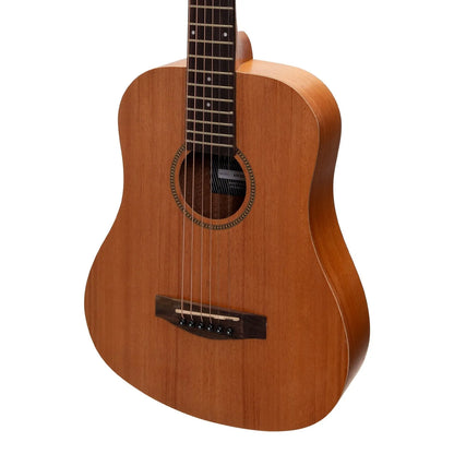 Martinez MZP-BT2-MAH Acoustic-Electric Babe Traveller Guitar - Mahogany, 6 Strings, Dreadnought Shape, Compact Design, Natural Finish — view 4