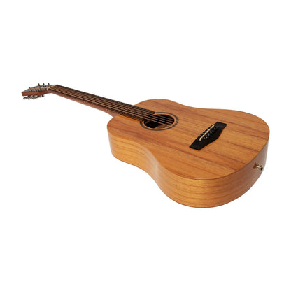 Martinez MZP-BT2-MWD Acoustic-Electric Babe Traveller Guitar Natural Gloss Mindi-Wood 6-String — view 3