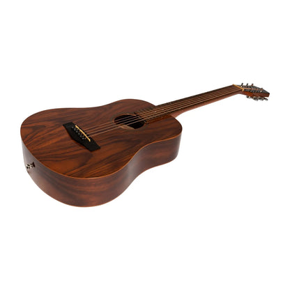Martinez MZP-BT2GL-RWD Left Handed Acoustic-Electric Gloss Babe Traveller Guitar Rosewood — view 3