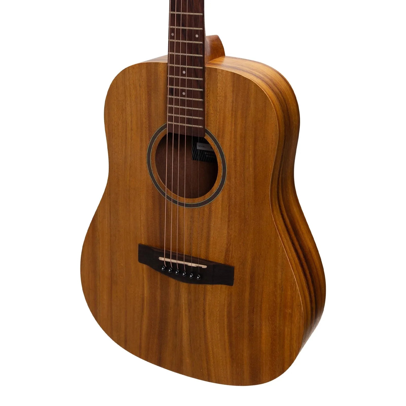 Martinez MZP-MT2-KOA Acoustic-Electric Middy Traveller Guitar Natural Koa 6-String — view 4
