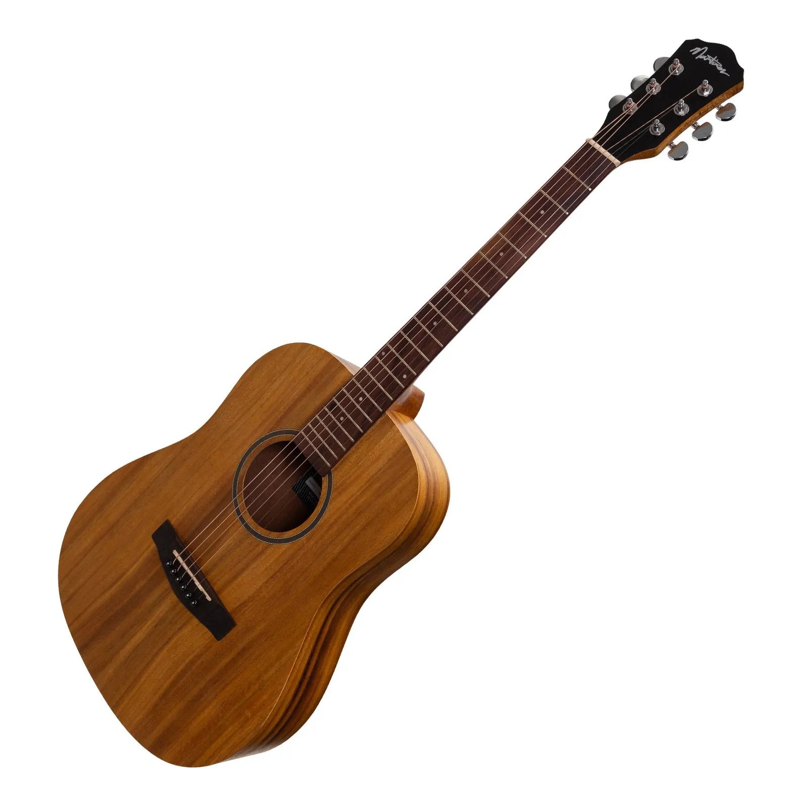 Martinez MZP-MT2-KOA Acoustic-Electric Middy Traveller Guitar Natural Koa 6-String — view 3
