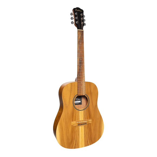 Martinez MZP-MT2L-JTK Left Handed Acoustic-Electric Middy Traveller Guitar Jati-Teakwood