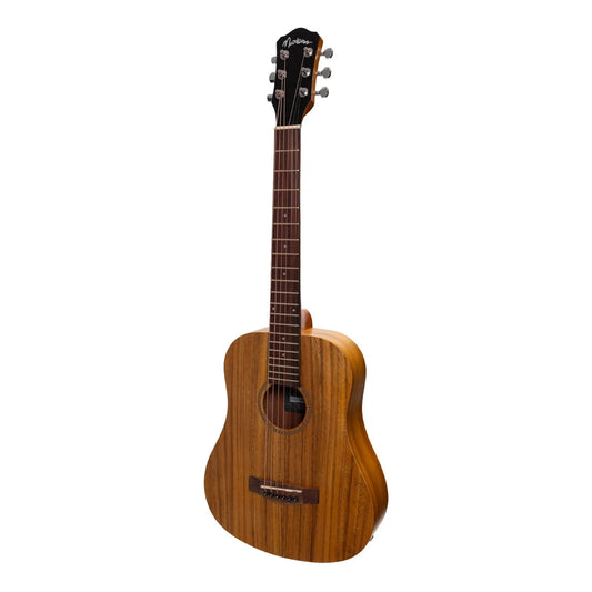 Martinez MZPT-BT2-KOA Acoustic-Electric Babe Traveller Guitar with Built-In Tuner - Natural Koa, 6 Strings, Right Dexterity