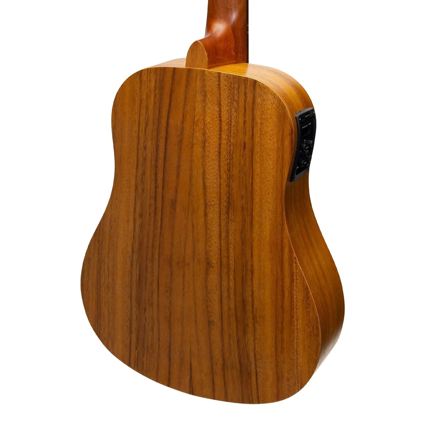 Martinez MZPT-BT2-KOA Acoustic-Electric Babe Traveller Guitar with Built-In Tuner - Natural Finish, 6 Strings, Compact Dreadnought Shape — view 5