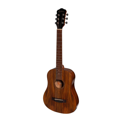Martinez MZPT-BT2G-RWD Acoustic-Electric Gloss Traveller Guitar with Built-In Tuner, Rosewood
