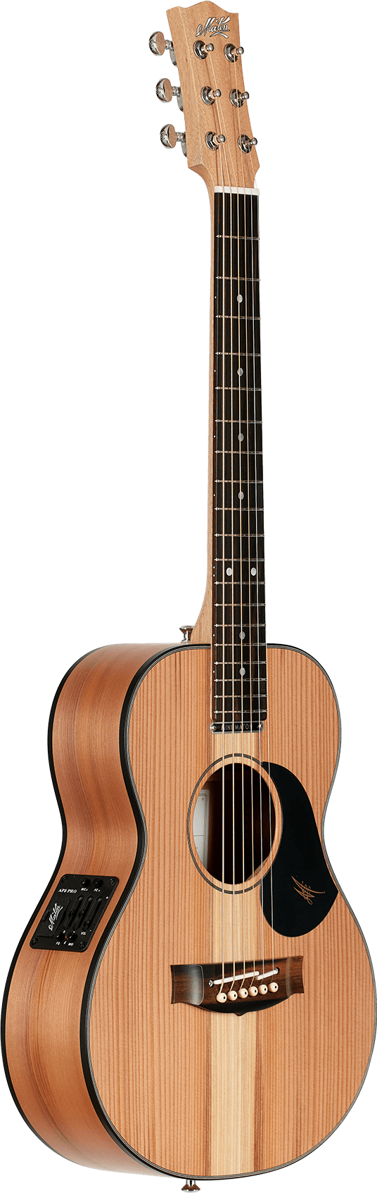 Maton RM-6 Redwood Series Mini Acoustic Electric Guitar - angle view