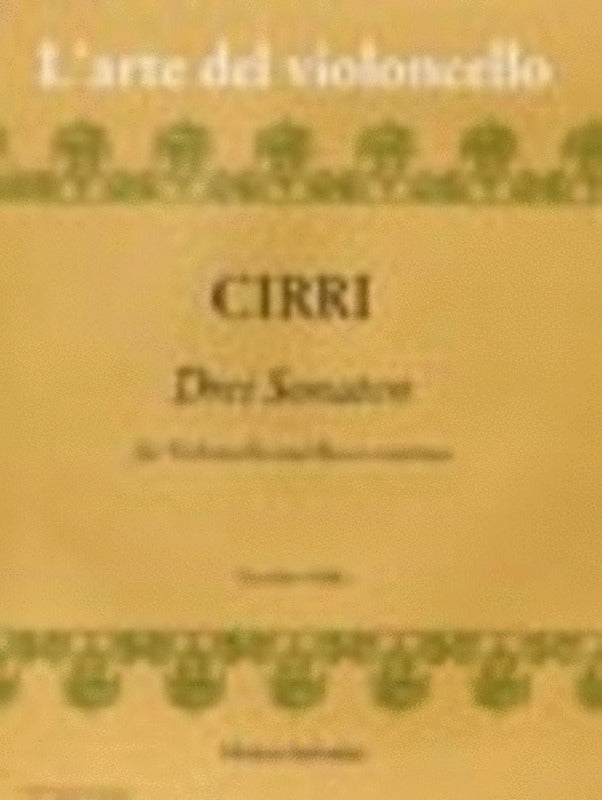 Cirra - 3 Sonatas Cello/Piano (Softcover Book)