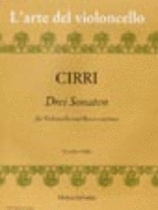 Cirra - 3 Sonatas Cello/Piano (Softcover Book)