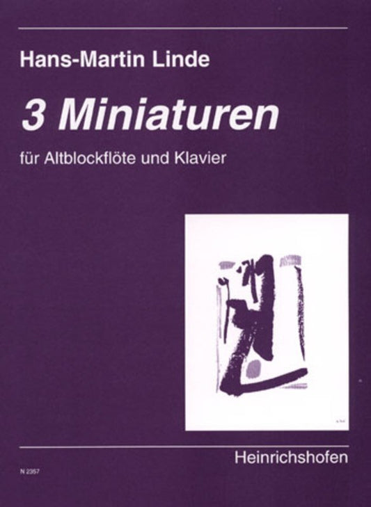 3 Miniatures Tre Rec Piano Book