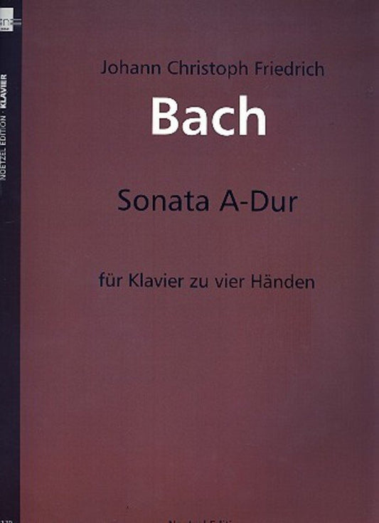 JCF Bach - Sonata in A Major for Piano Duet, Noetzel Edition