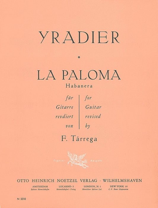 La Paloma Trans Tarrega Guitar Book
