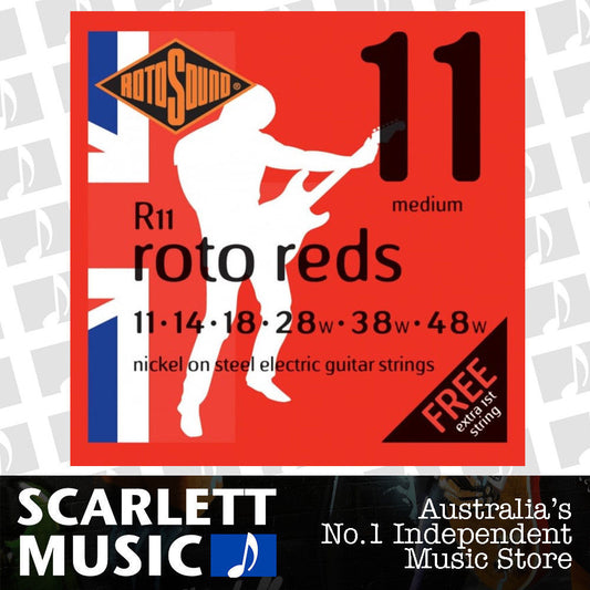 Rotosound R11 nickel Electric Guitar Strings 11-48-with FREE Spare E String.