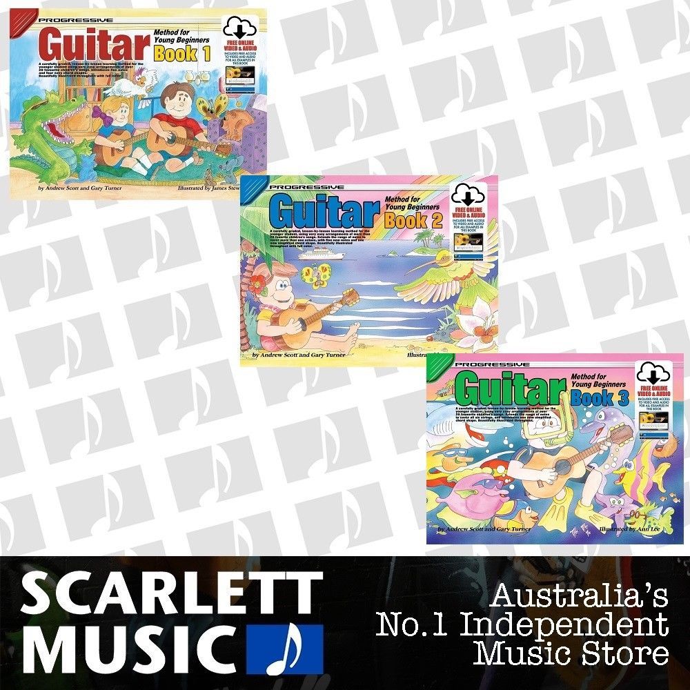 Progressive Guitar Method For Young Beginners Books 1 2 3 W' Online Media Bundle Book