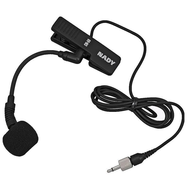 Nady CM-60 Clip-on Miniature Condenser Microphone with 3.5mm Mini-locking Plug