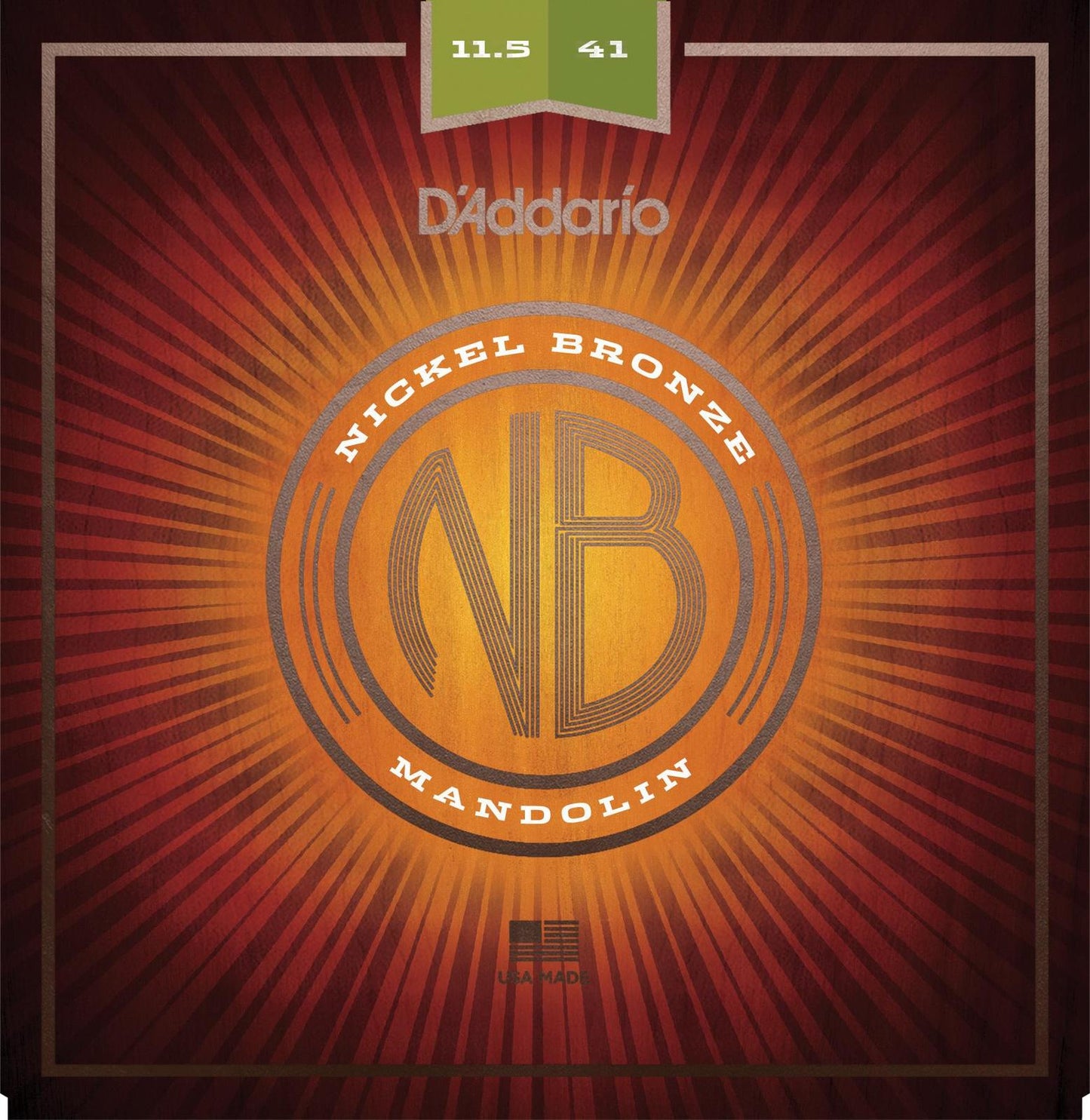 D'Addario NBM11541 Nickel Bronze Mandolin Set, Med-Hvy, 11.5-41