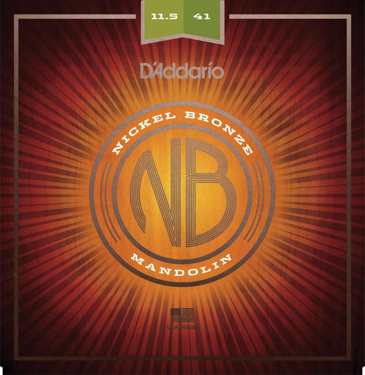 D'Addario NBM11541 Nickel Bronze Mandolin Set, Med-Hvy, 11.5-41
