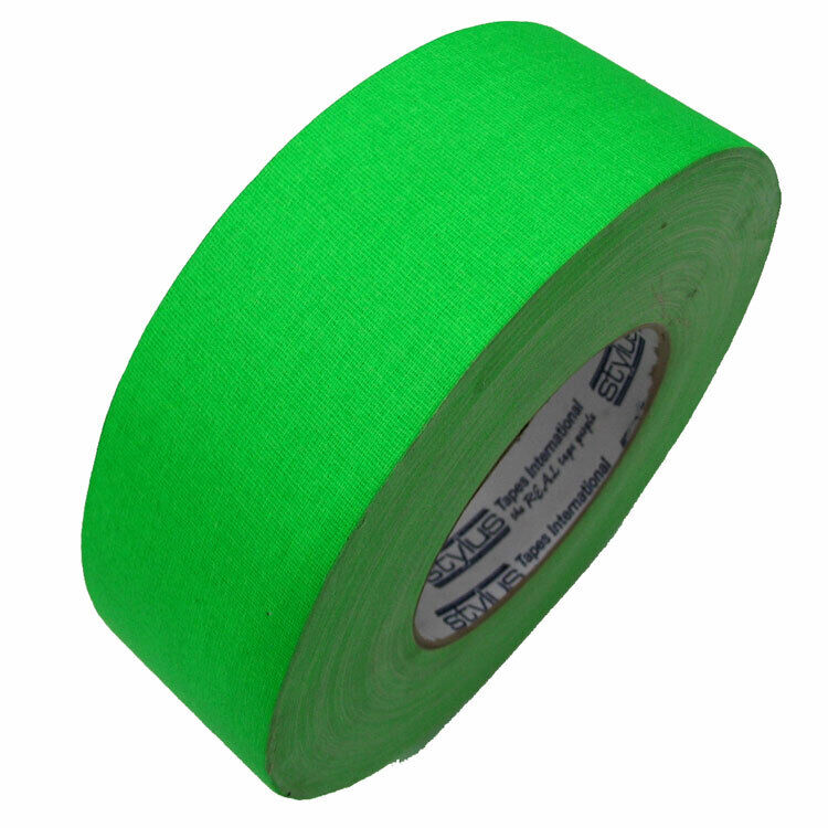 Nashua 511 Matte Neon Green Gaffer Tape, 2" Wide, 45m Length, Waterproof, for Arts & Entertainment — view 2