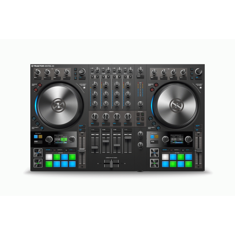 NI Traktor Kontrol S4 MK3 DJ Controller with Motorized Jog Wheels and RGB LED Displays