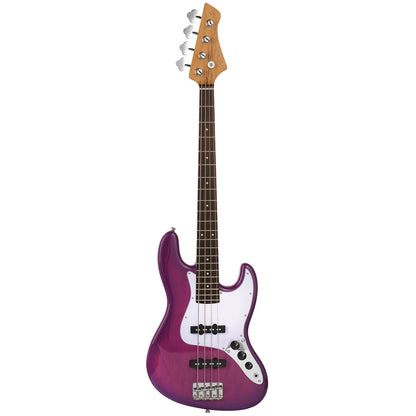 Northstar Littlestar NL6JP Electric J-Style Mini Bass Guitar Thru Purple — view 2
