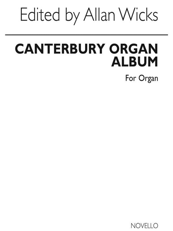 Wicks Canterbury Organ Album (Softcover Book)