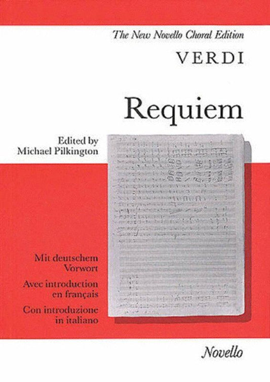 Verdi - Requiem Vocal Score, New Novello Edition, SATB Chorus & Orchestra, Piano Accompaniment, Latin Text Only