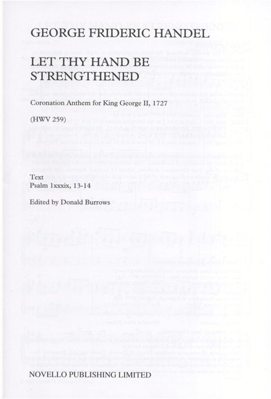 Handel Let Thy Hand Be Strengthened SATB