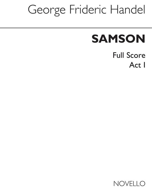 Handel - Samson Full Score Score