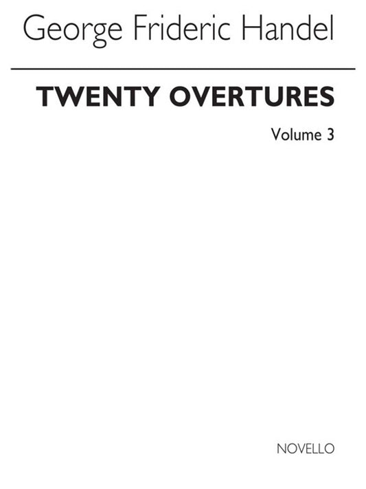 Handel 20 Auth.Overtures Book.3 Kbd(Arc)