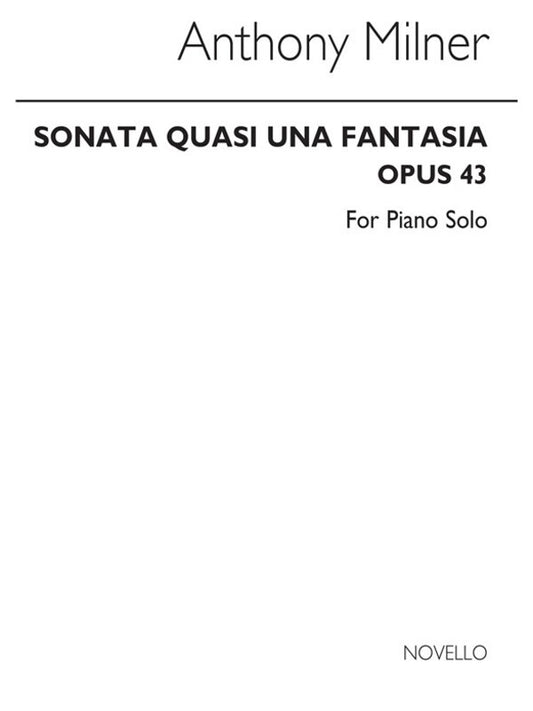 Milner Sonata Quasi Fantasia Piano (Softcover Book)