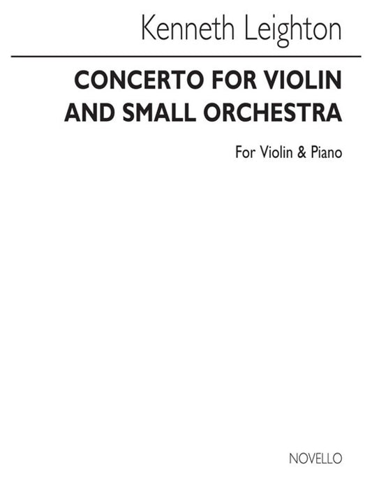 Leighton - Concerto Op 12 For Violin/Piano (Softcover Book)