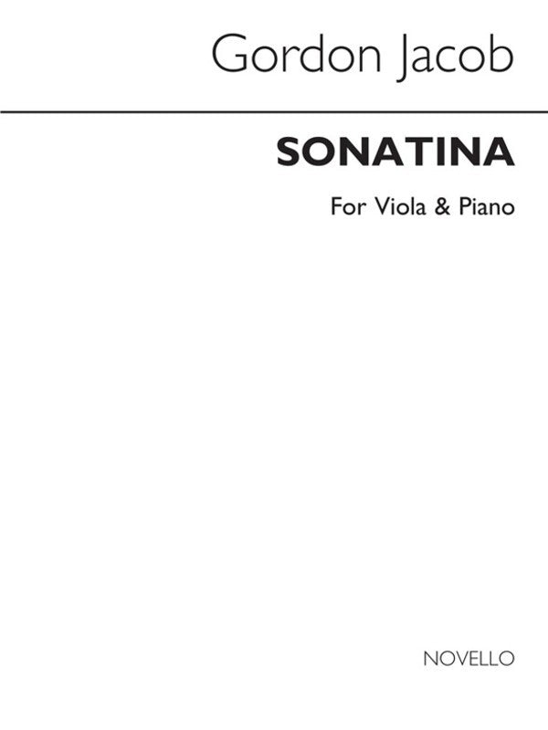 Jacob - Sonatina For Viola/Piano (Pod) (Softcover Book)