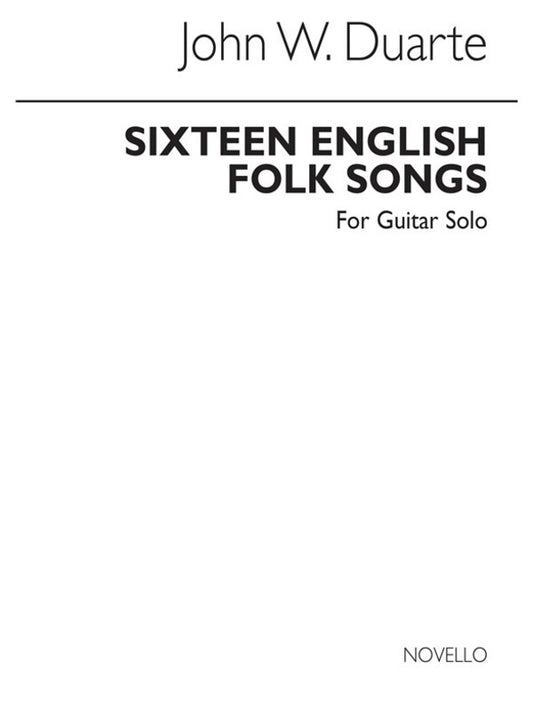 16 English Folk Songs For Guitar Arranged Duarte (Softcover Book)
