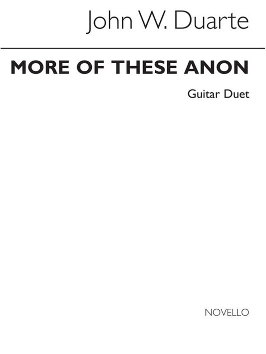 Duarte - More Of These Anon For Guitar Duet (Pod) (Softcover Book)