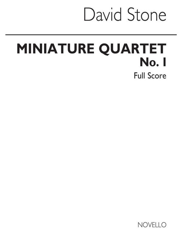 Miniature Quartet No1 Score