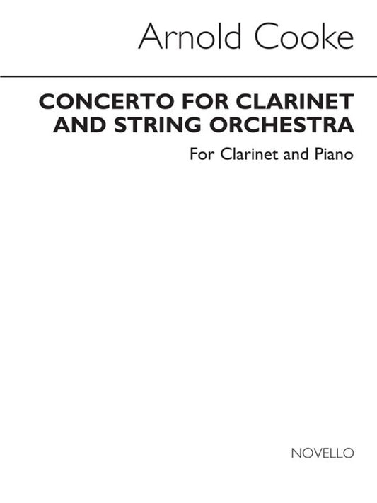 Cooke - Concerto For Clarinet/Piano (Pod) (Softcover Book)