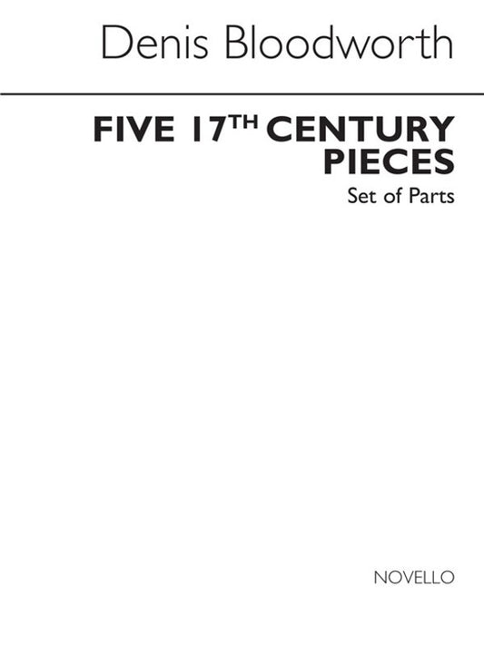 Bloodworth 5 17th.Century Pcs Rec.Ens(Ar