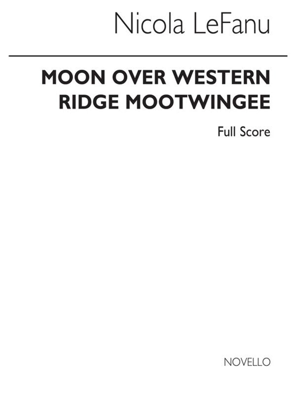 Lefanu Moon Over West. Sax Qrt Score(Arc) (Softcover Book)