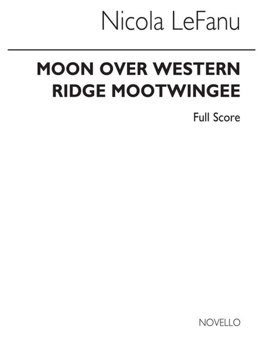 Lefanu Moon Over West. Sax Qrt Score(Arc) (Softcover Book)