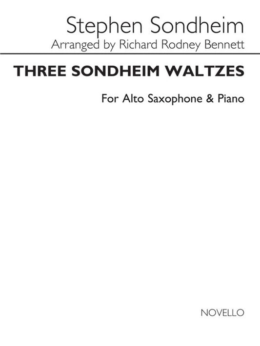 Sondheim 3 Waltzes Alto Sax And Piano (Softcover Book)