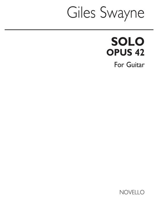 Swayne Solo For Guitar Op 42 (Softcover Book)