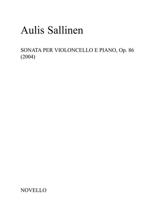 Sallinen: Sonata For Cello And Piano Op 86 Vc/Piano (Softcover Book)