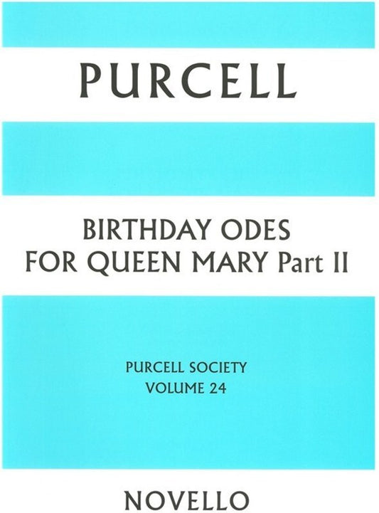 Purcell Birthday Odes Queen Mary 2