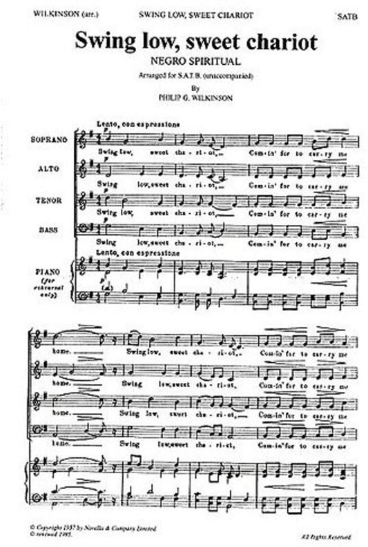 Wilkinson Swing Low Sweet Chariot SATB