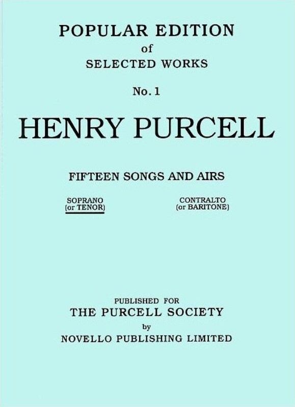 Purcell 15 Songs And Airs High Voice (Softcover Book/CD)