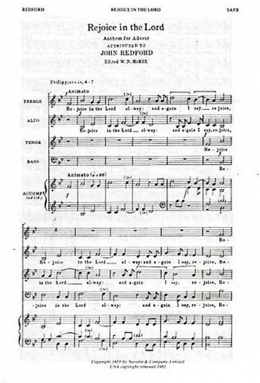 Bedford Rejoice In The Lord SATB