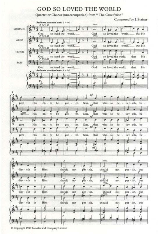 Stainer God So Loved The World SATB