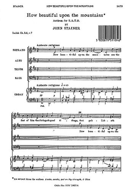 Stainer How Beautiful Upon SATB