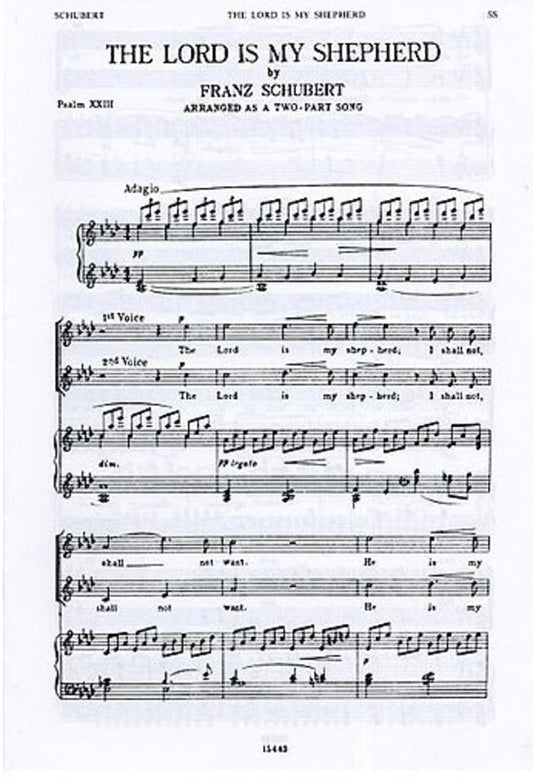 Schubert Lord Is My Shepherd sSingle Sheeta